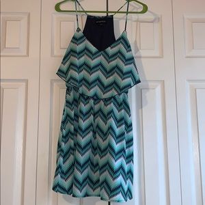 Spaghetti strap chevron style dress